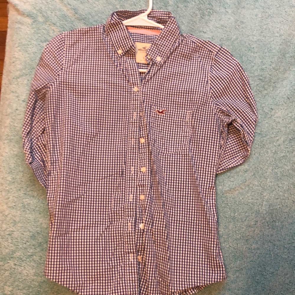 Hollister button up plaid shirt